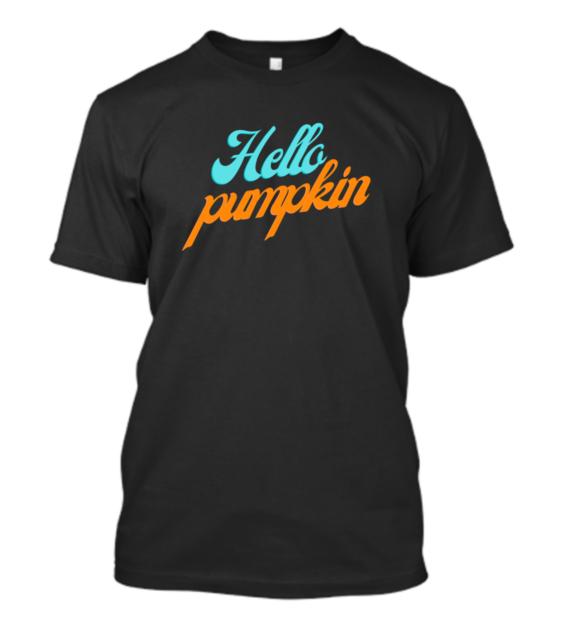 Hello Pumpkin Vibrant Retro Bold Typography T-Shirt