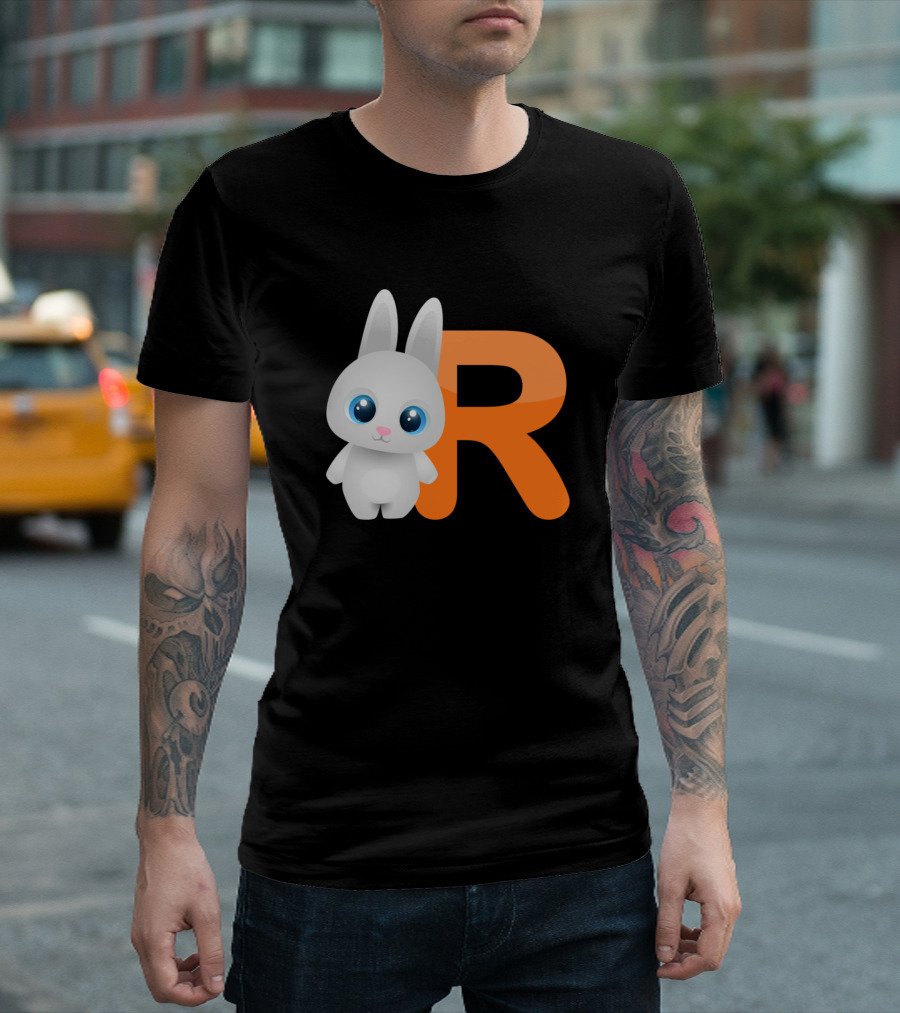 R Rabbit Animal Alphabet T-Shirt