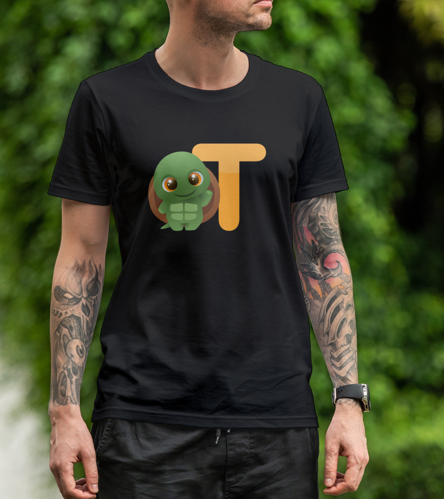 Turtle T Letter Animal Alphabet T-Shirt