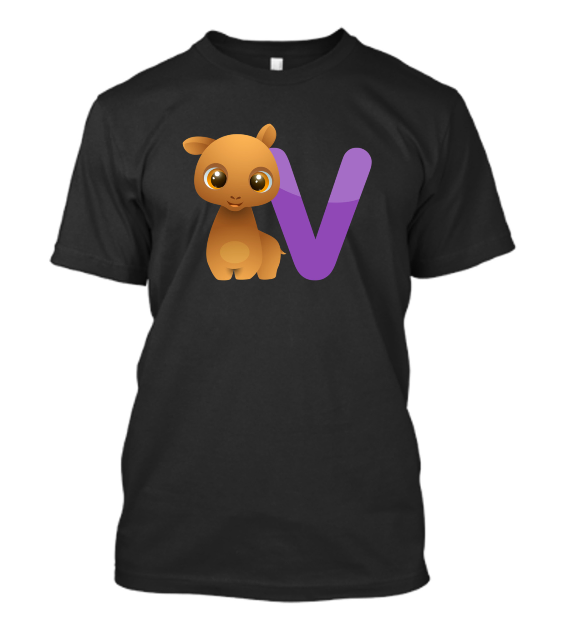 V Animal Alphabet With Cute Animal T-Shirt