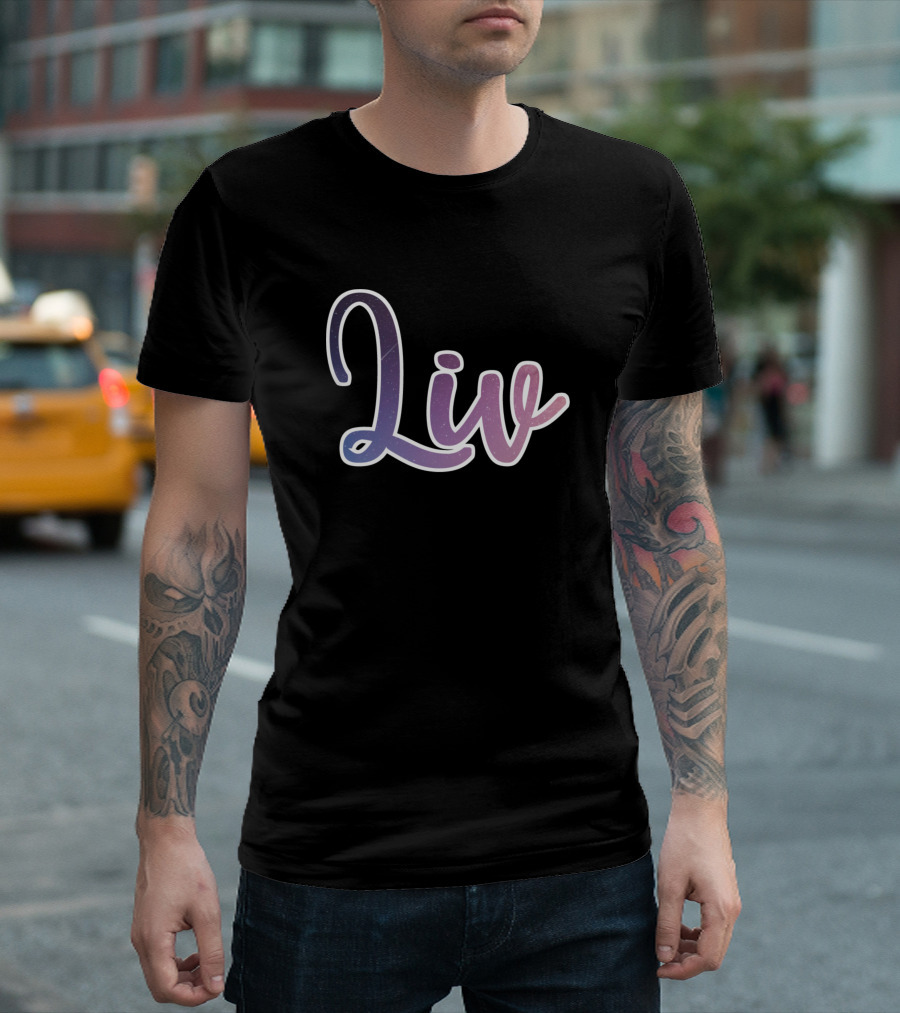 Liv Galaxy Gradient Lettering T-Shirt