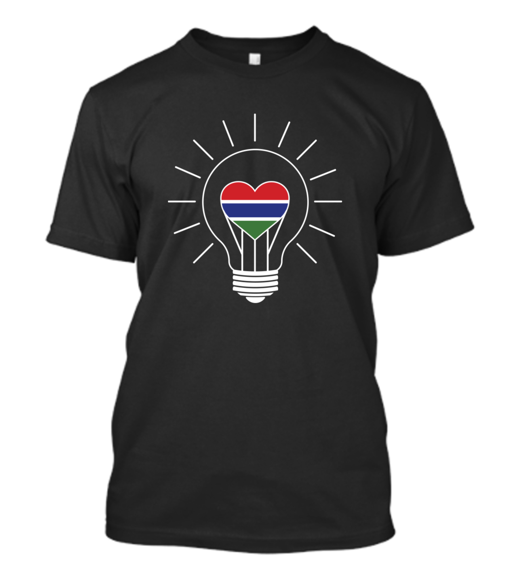 Love Lamp Heart Gambia Flag T-Shirt