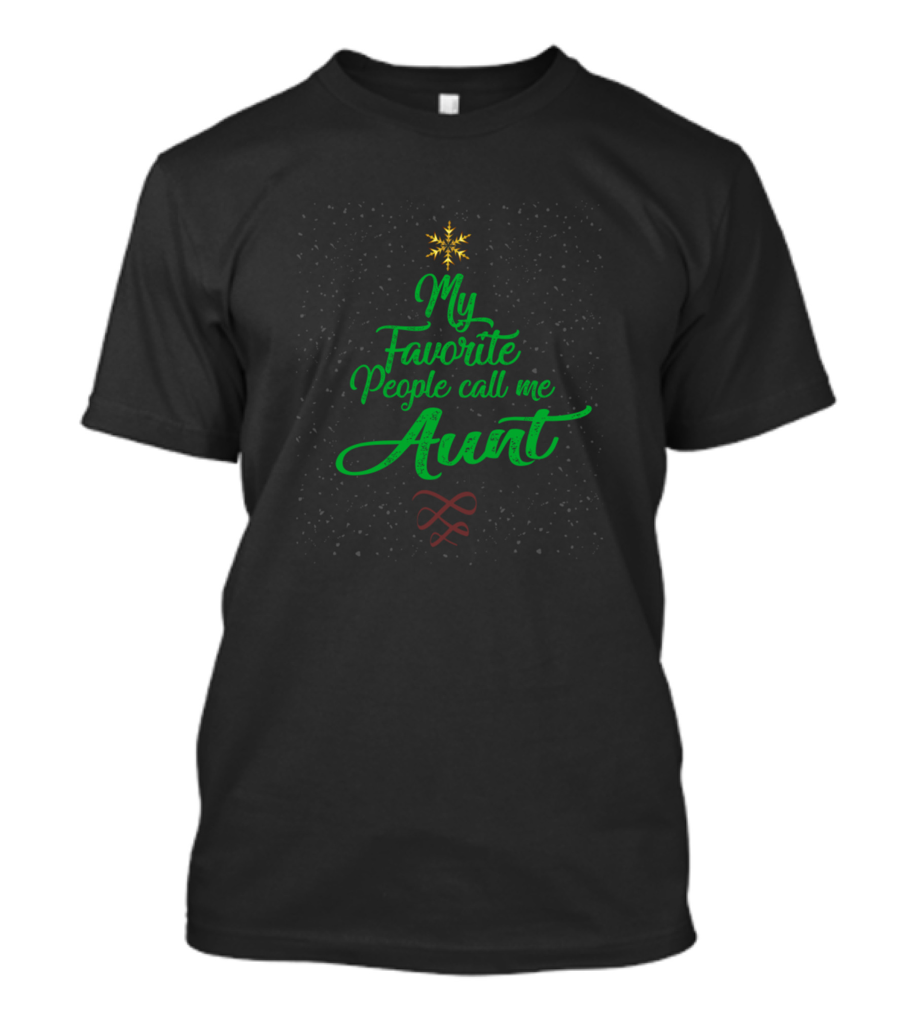 My Favorite People Call Me Aunt Christmas Tree Star Decoration T-Shirt