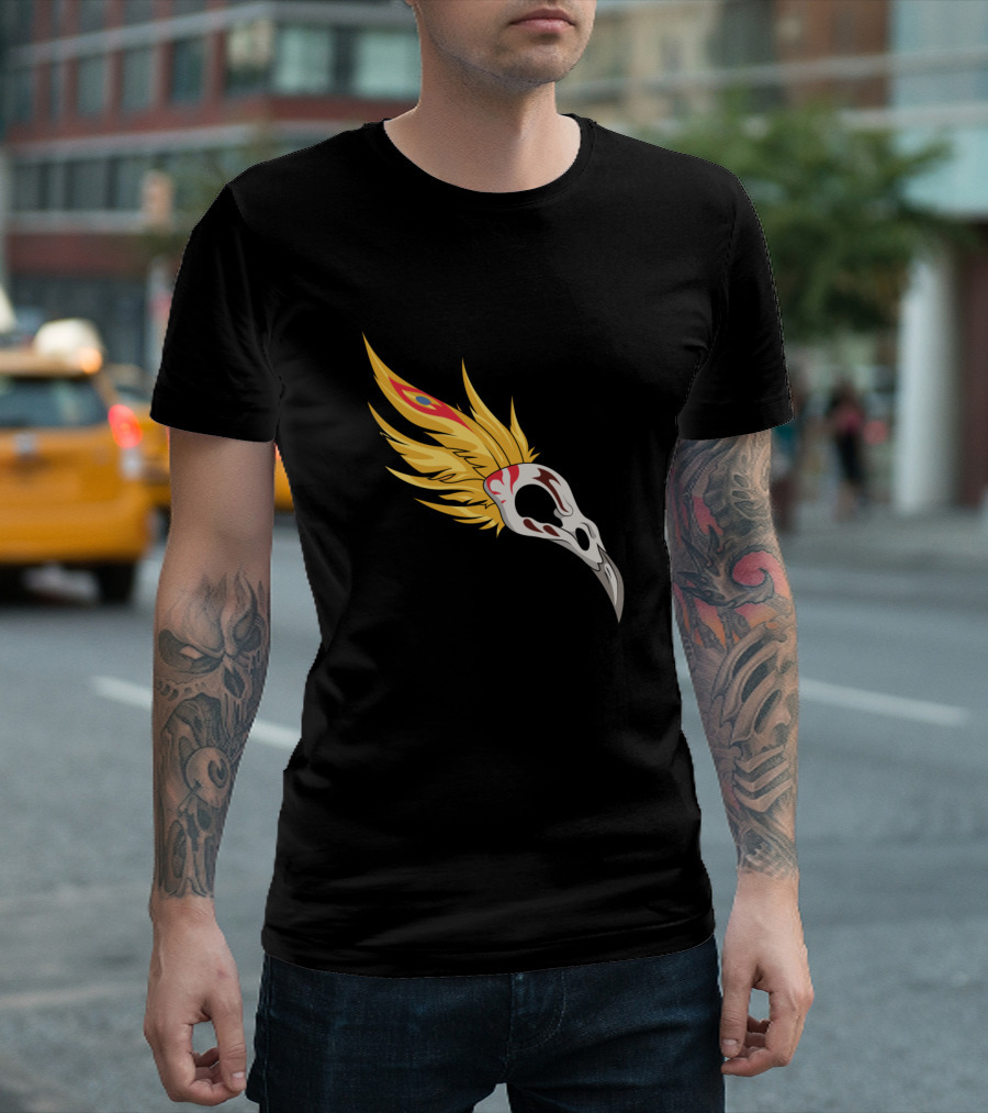Plumas De Rakan Para Xayah League Of Legends Feather Skull T-Shirt
