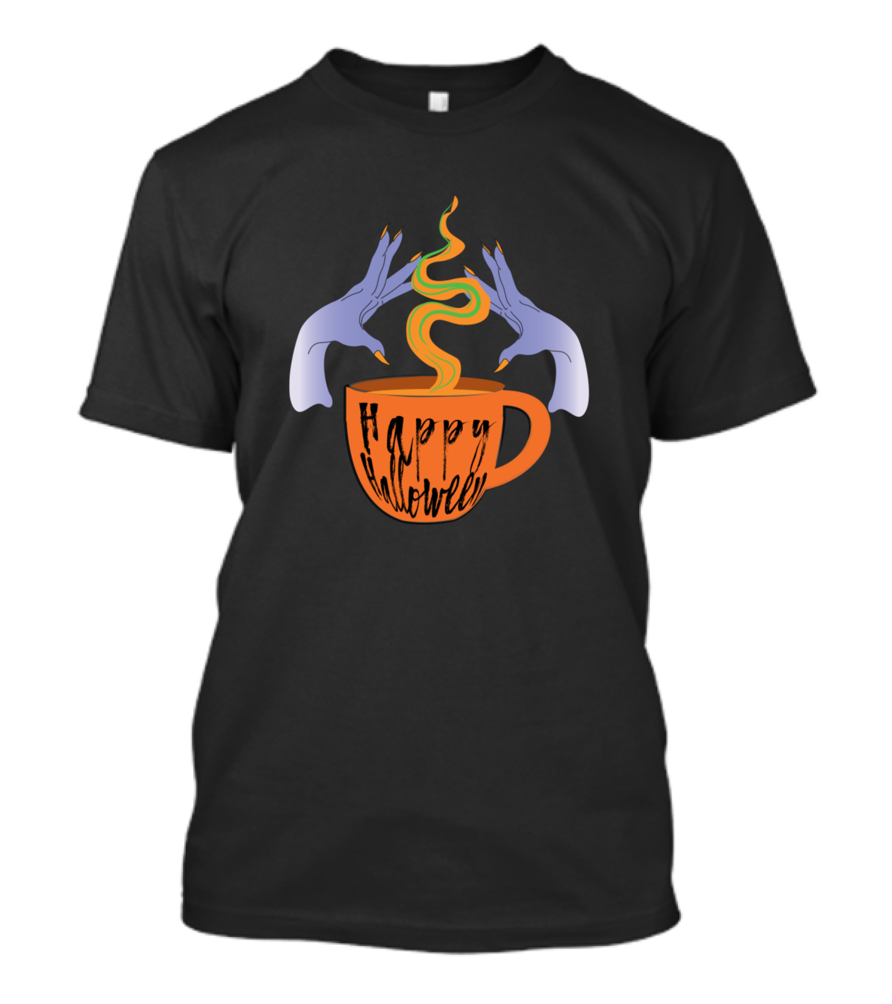 Happy Halloween Witches Hands With Magic Cup T-Shirt