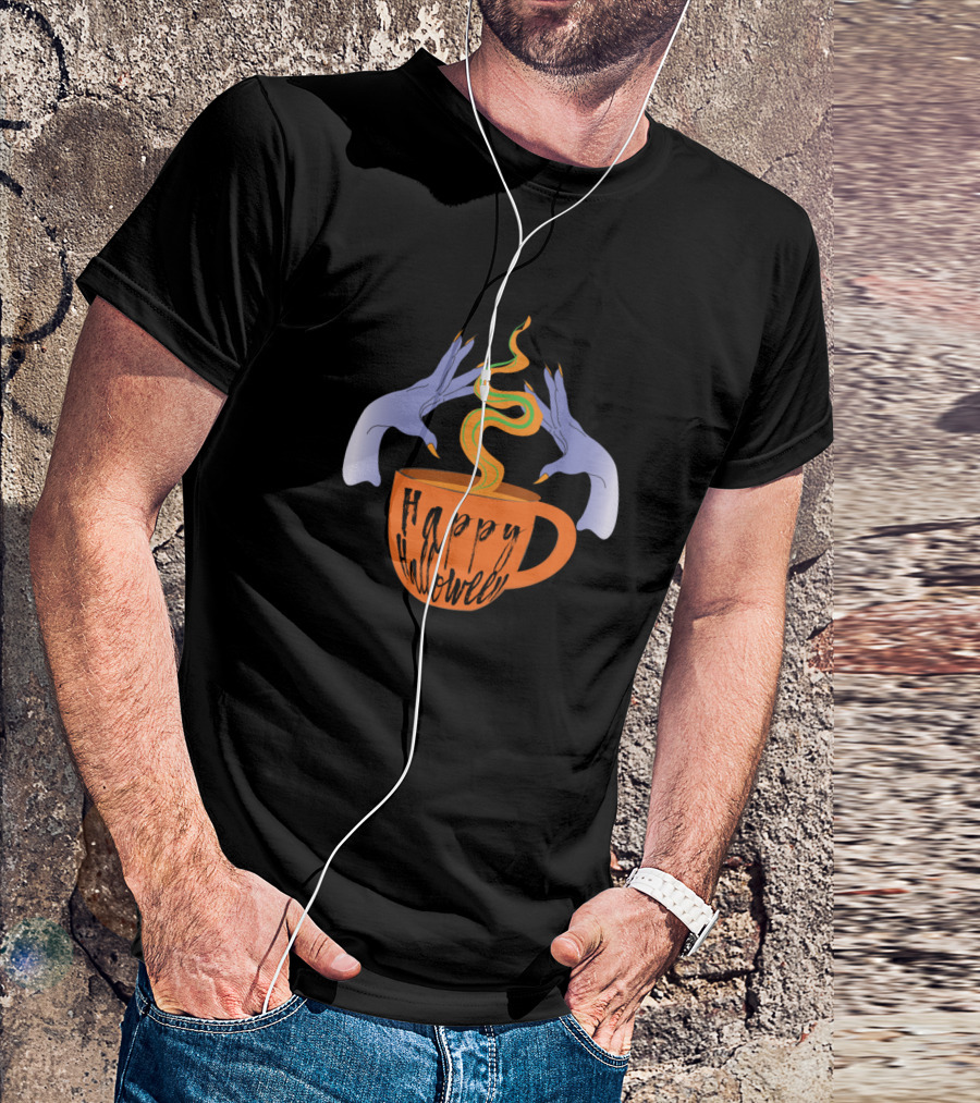 Happy Halloween Witches Hands With Magic Cup T-Shirt