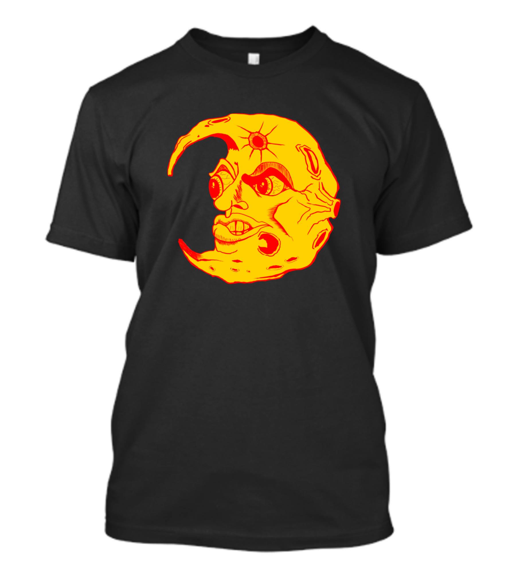 Yellow Moon Face With Expressions T-Shirt