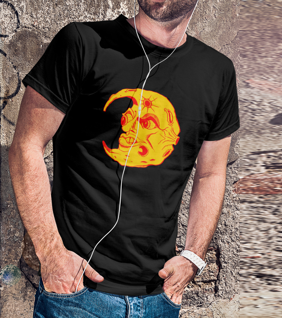 Yellow Moon Face With Expressions T-Shirt