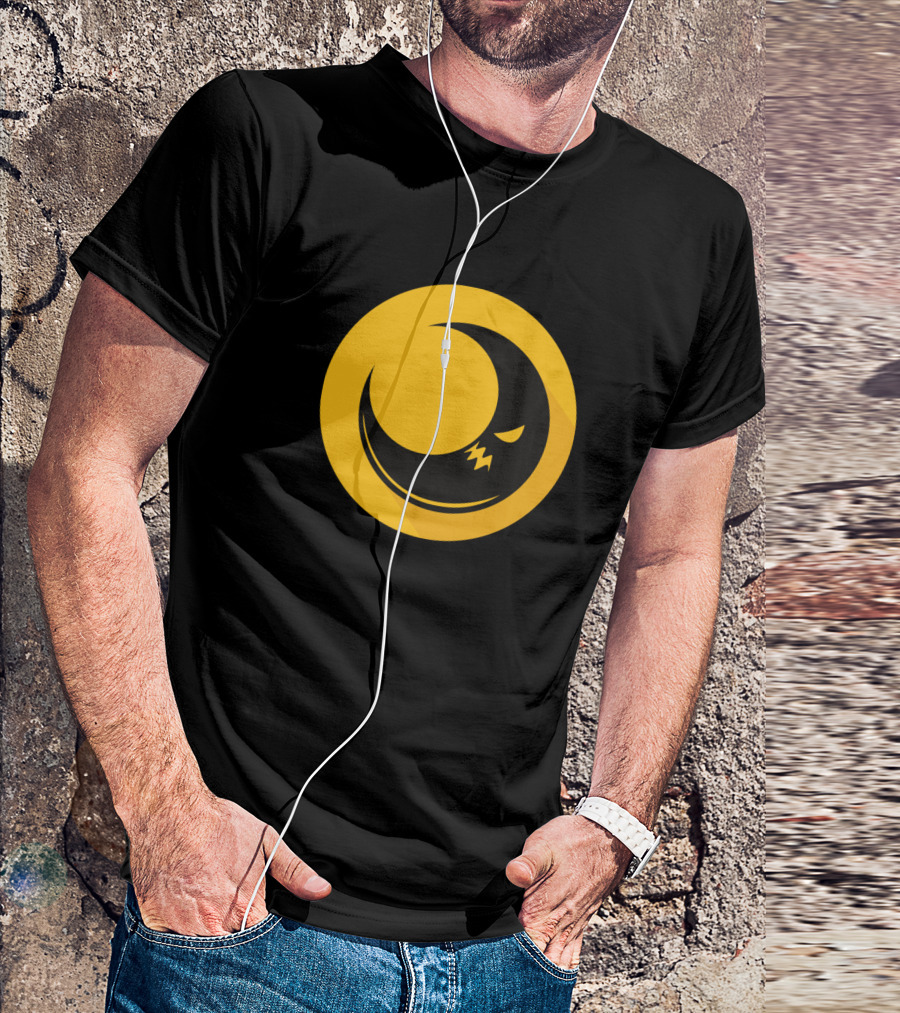 Creepy Mon Yellow Crescent Face T-Shirt