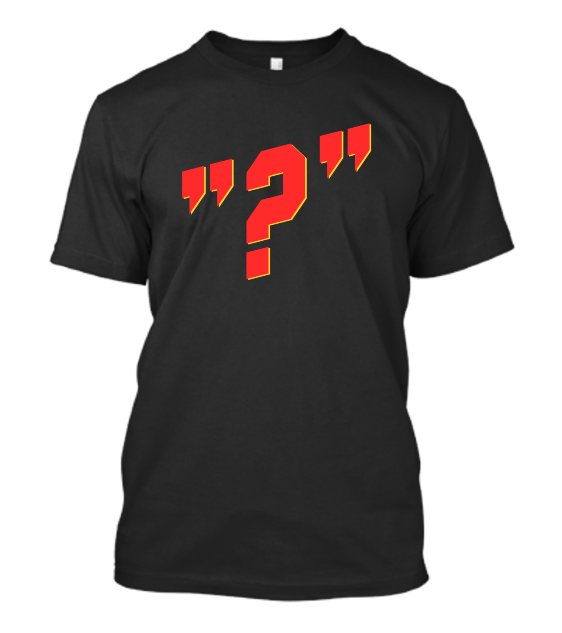 Minimalist Red Question Mark In T-Shirt