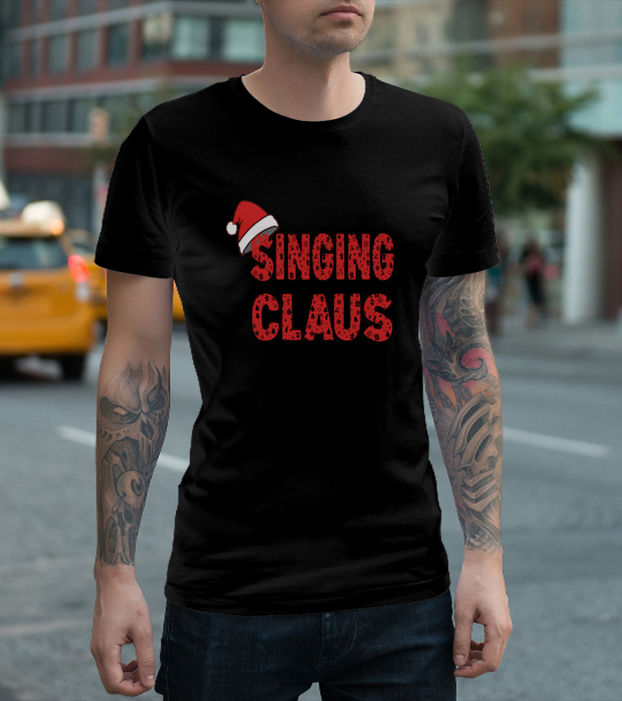 Singing Claus Santa Family Matching Group Holiday Festive T-Shirt