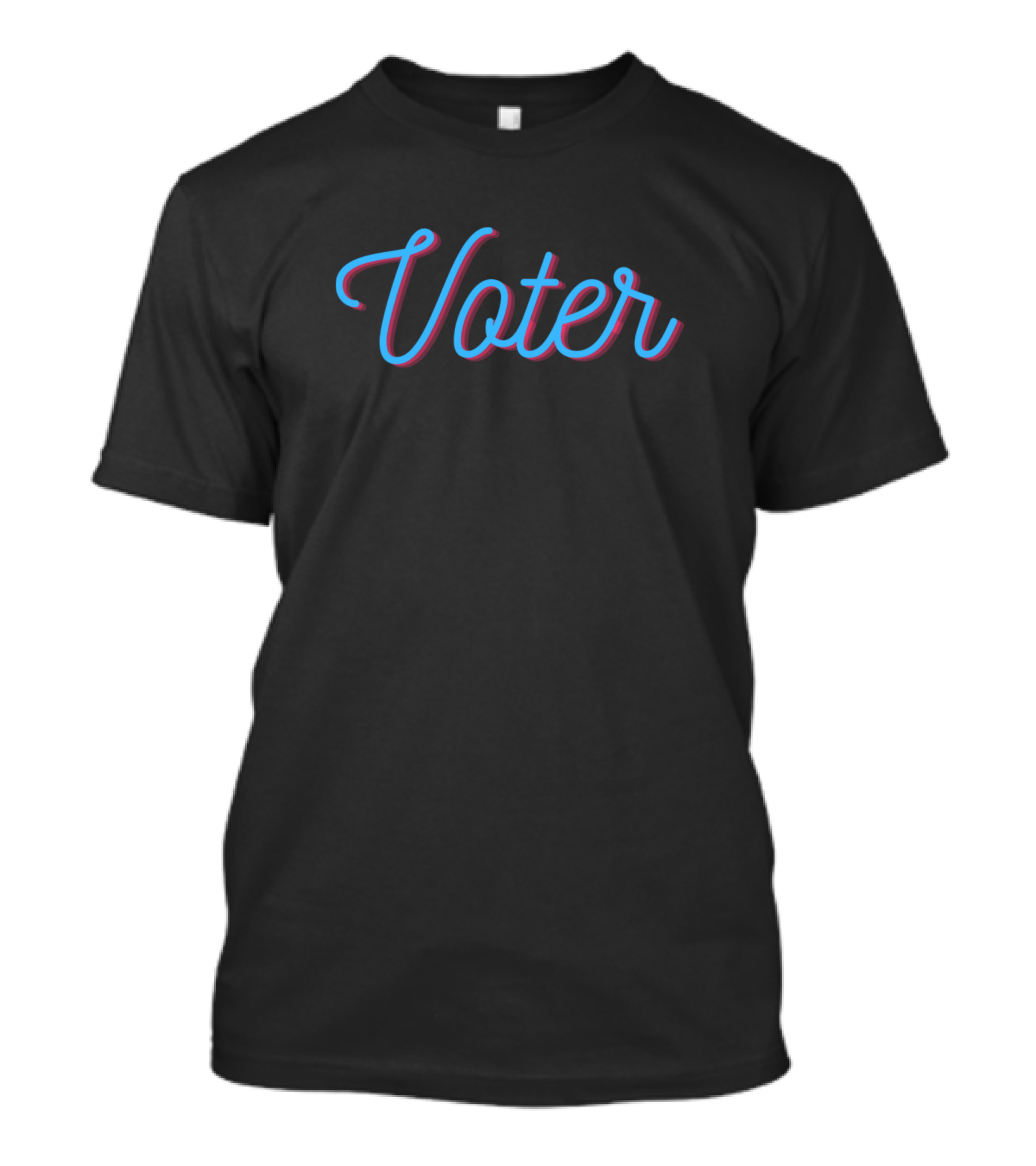 Voter Stylish Neon Text T-Shirt
