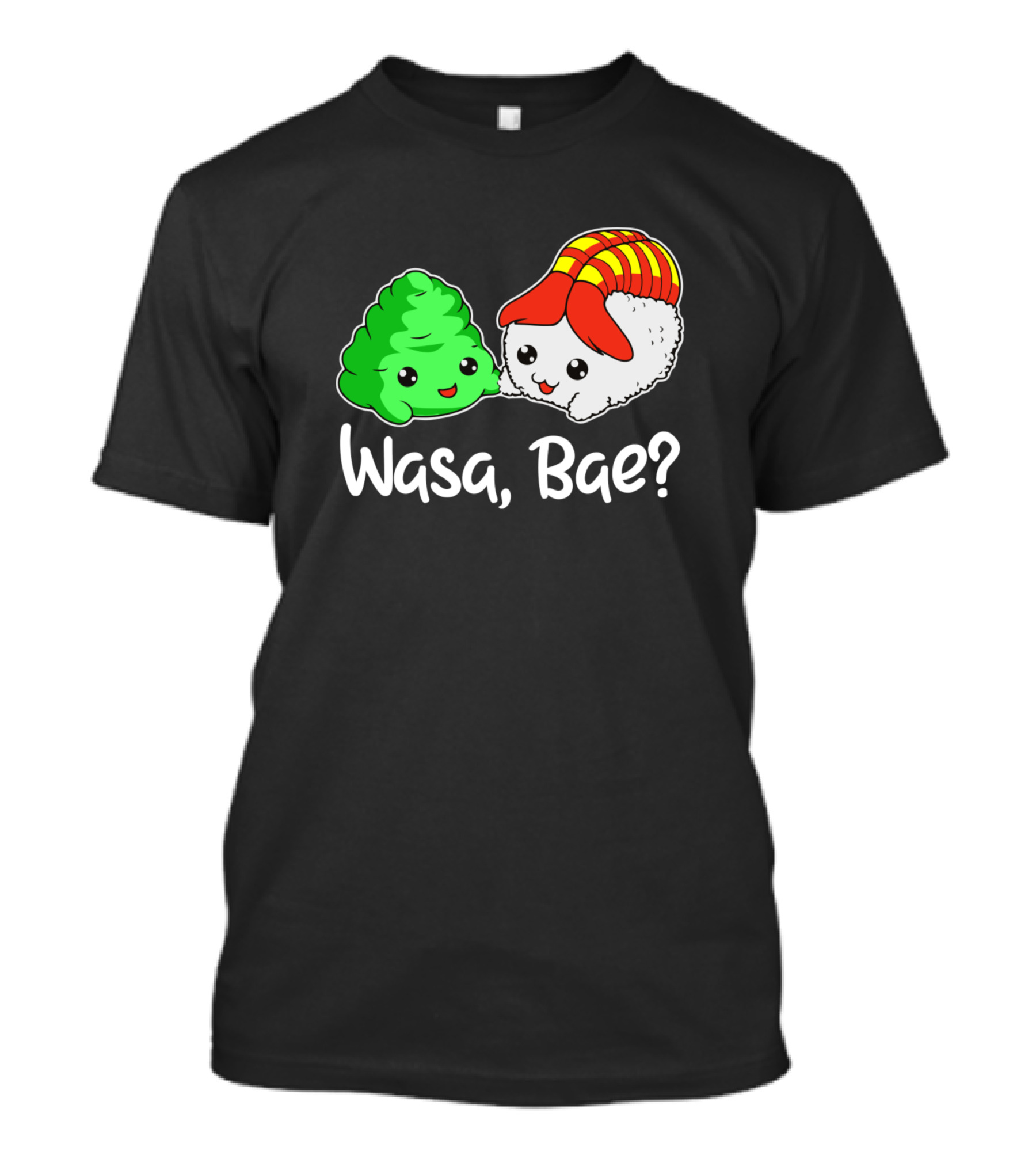 Wasa Bae Cute Wasabi Sushi Lover Motif T-Shirt
