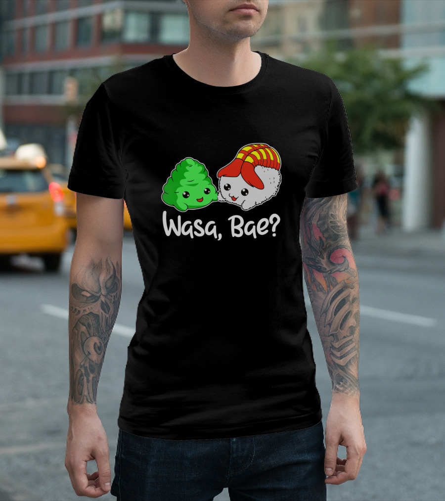 Wasa Bae Cute Wasabi Sushi Lover Motif T-Shirt