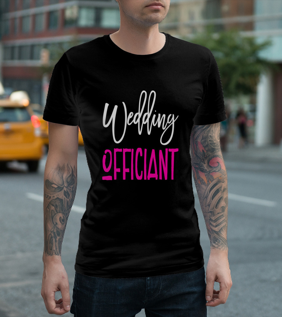 Wedding Officiant Bold Pink T-Shirt