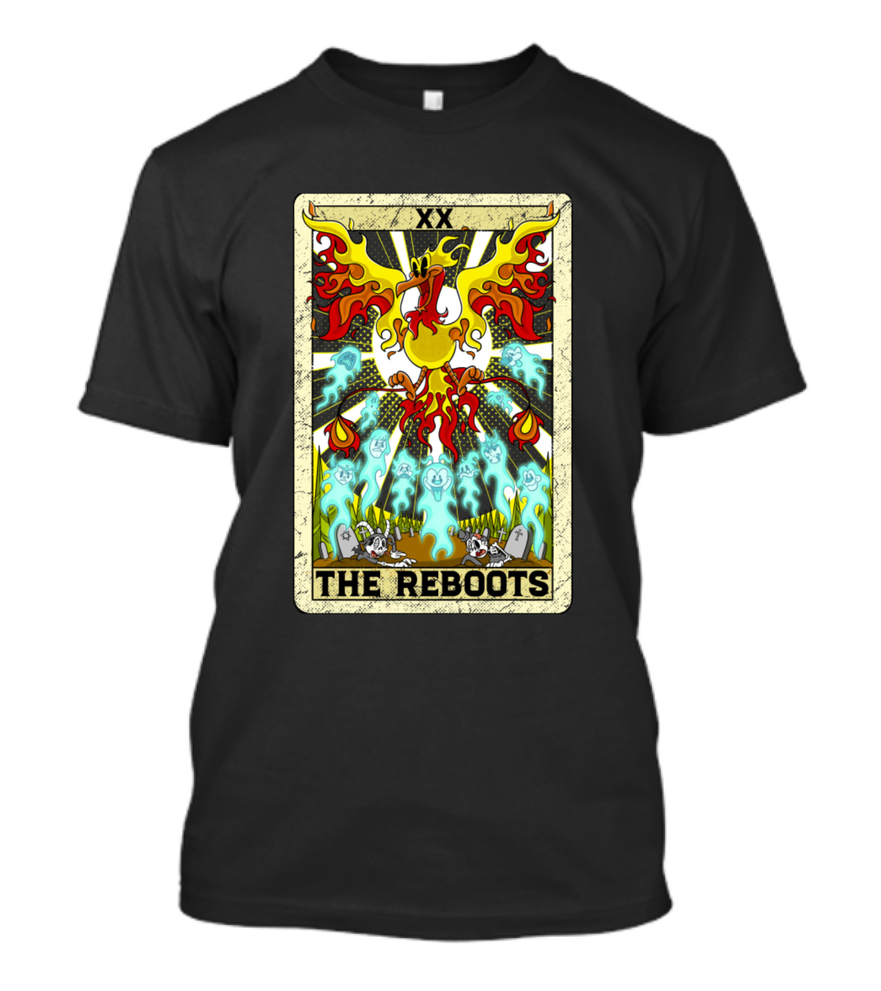 XX Tarot Card The Reboots Phoenix Cartoon Revival T-Shirt