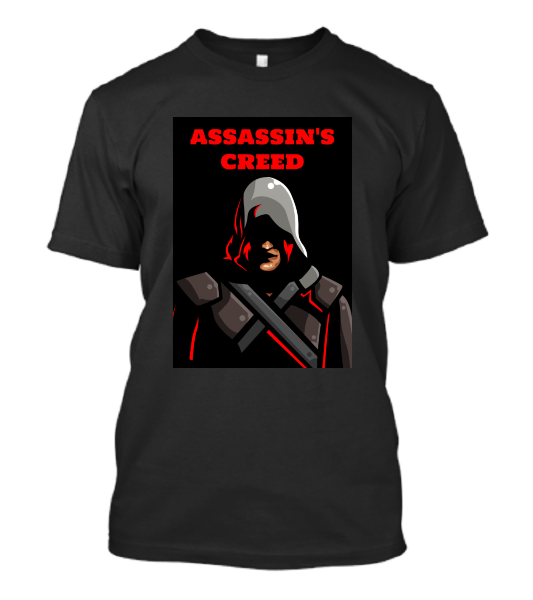 ASSASSIN'S CREED Hooded Figure Red Outline T-Shirt