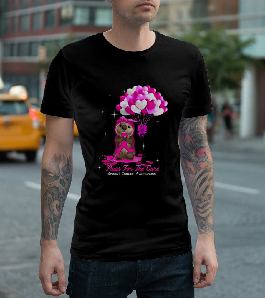 Paws For The Cure Breast Cancer Awareness Balloons T-Shirt