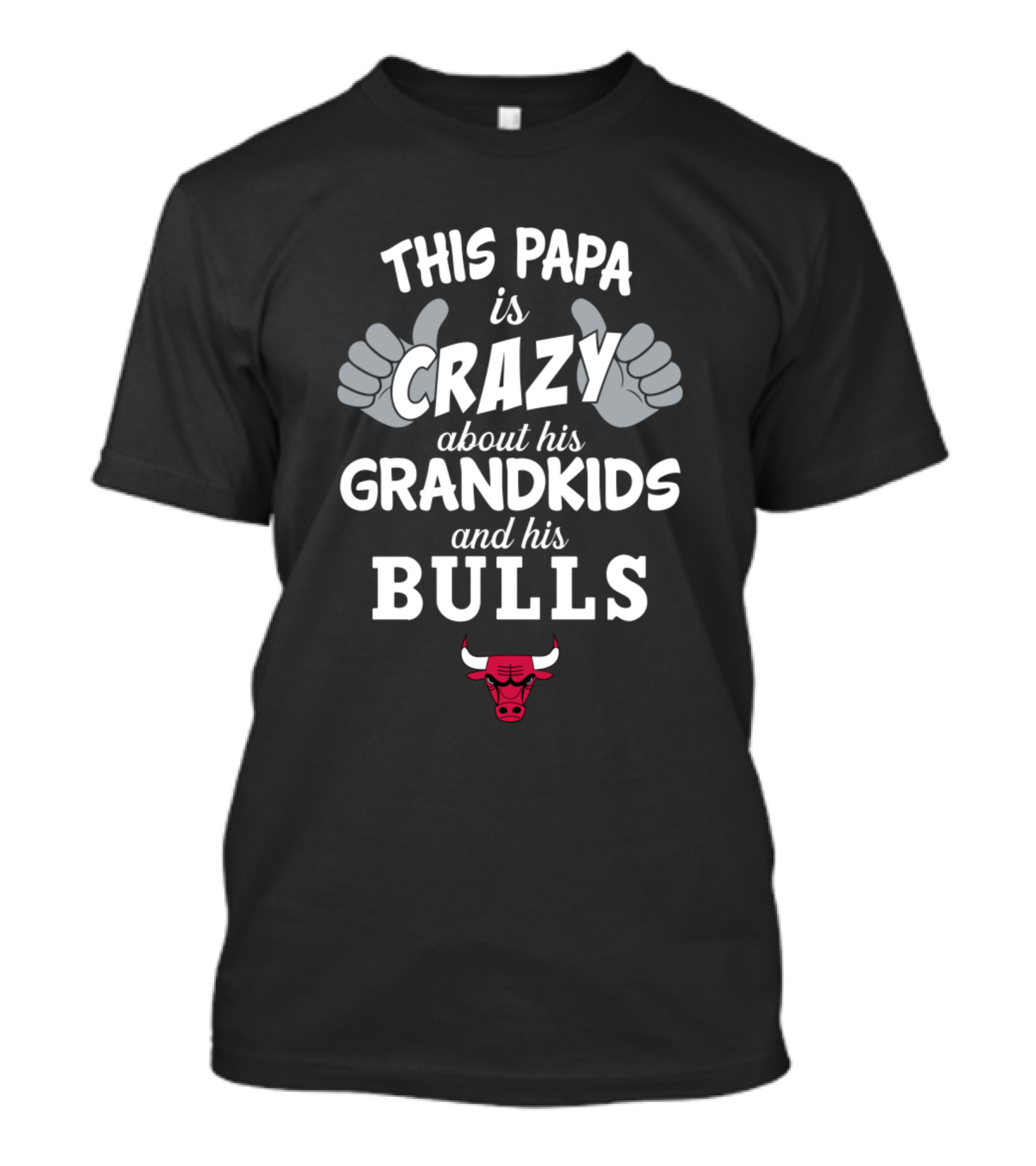 This Papa Is Crazy About His Grandkids And His Bulls T-Shirt