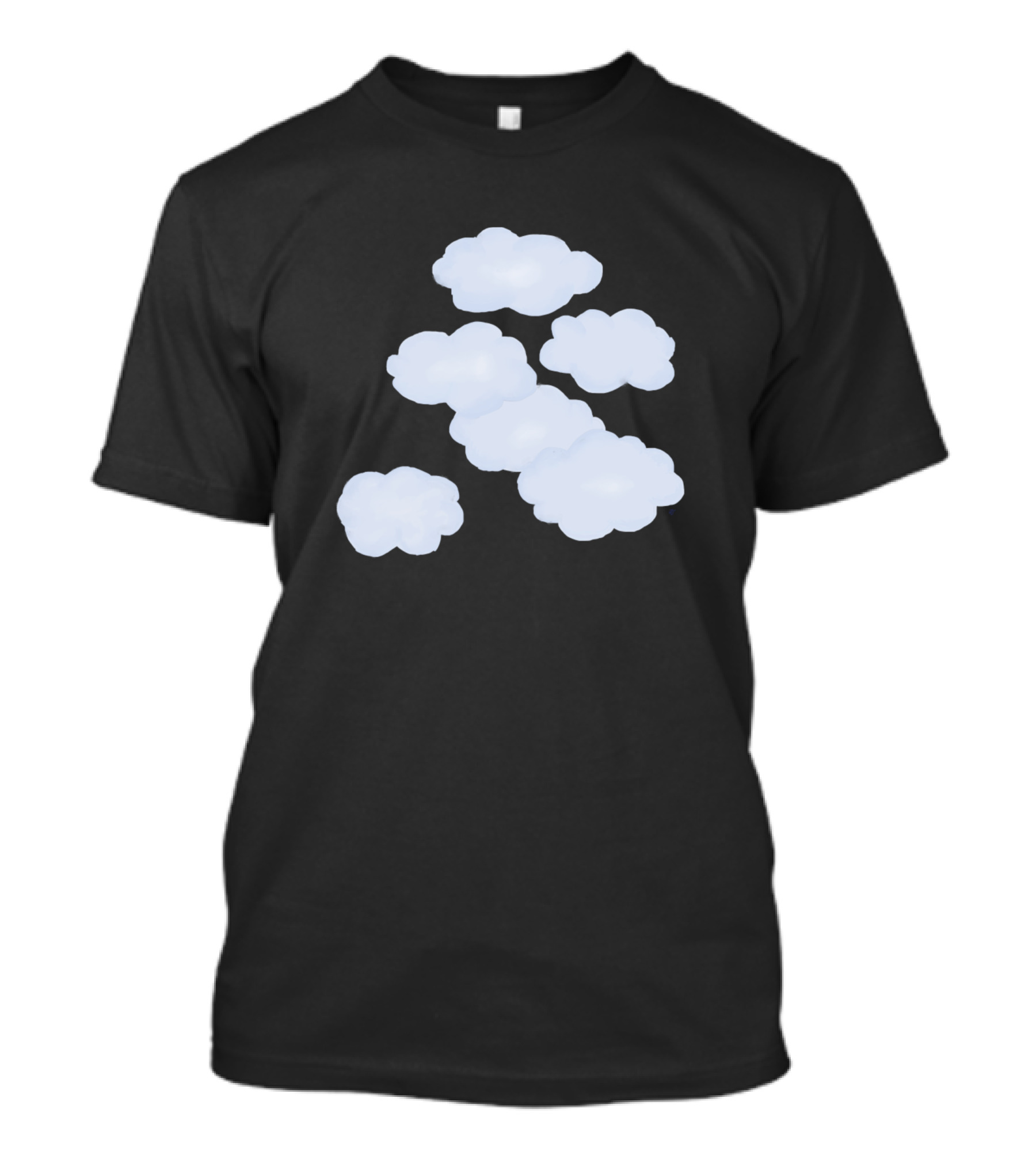 Clouds Weather Puffy White Pattern T-Shirt