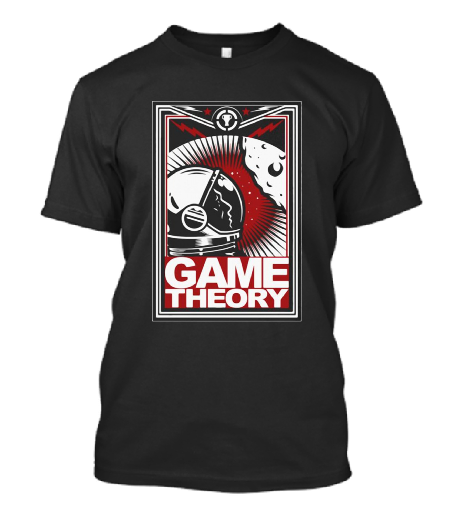 GAME THEORY Space Helmet And Moon Retro T-Shirt