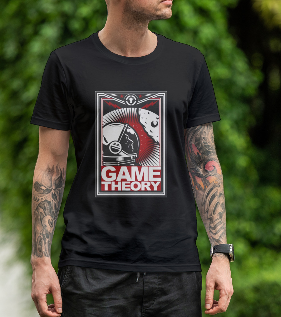 GAME THEORY Space Helmet And Moon Retro T-Shirt