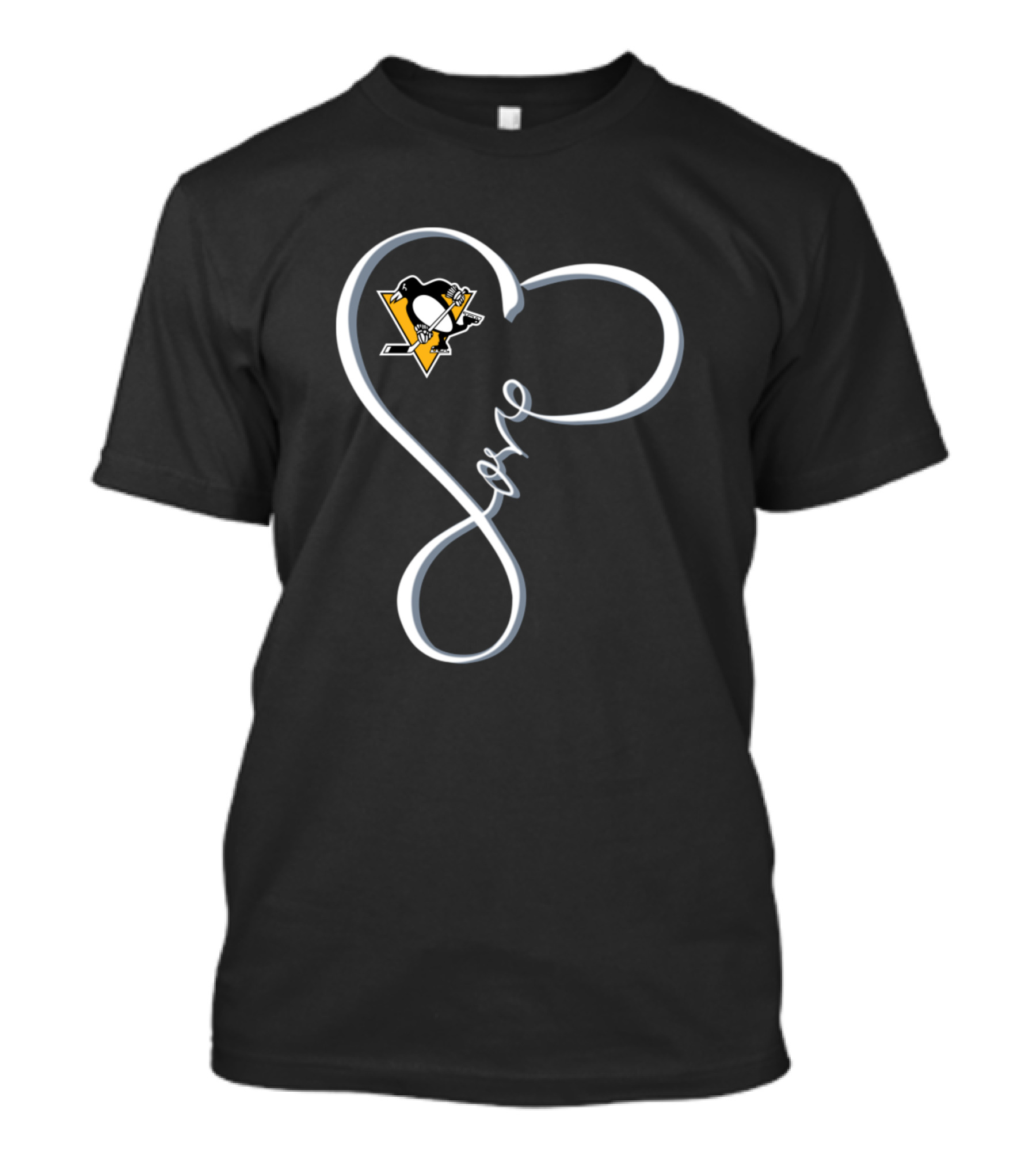 Love Pittsburgh Penguins Heart T-Shirt