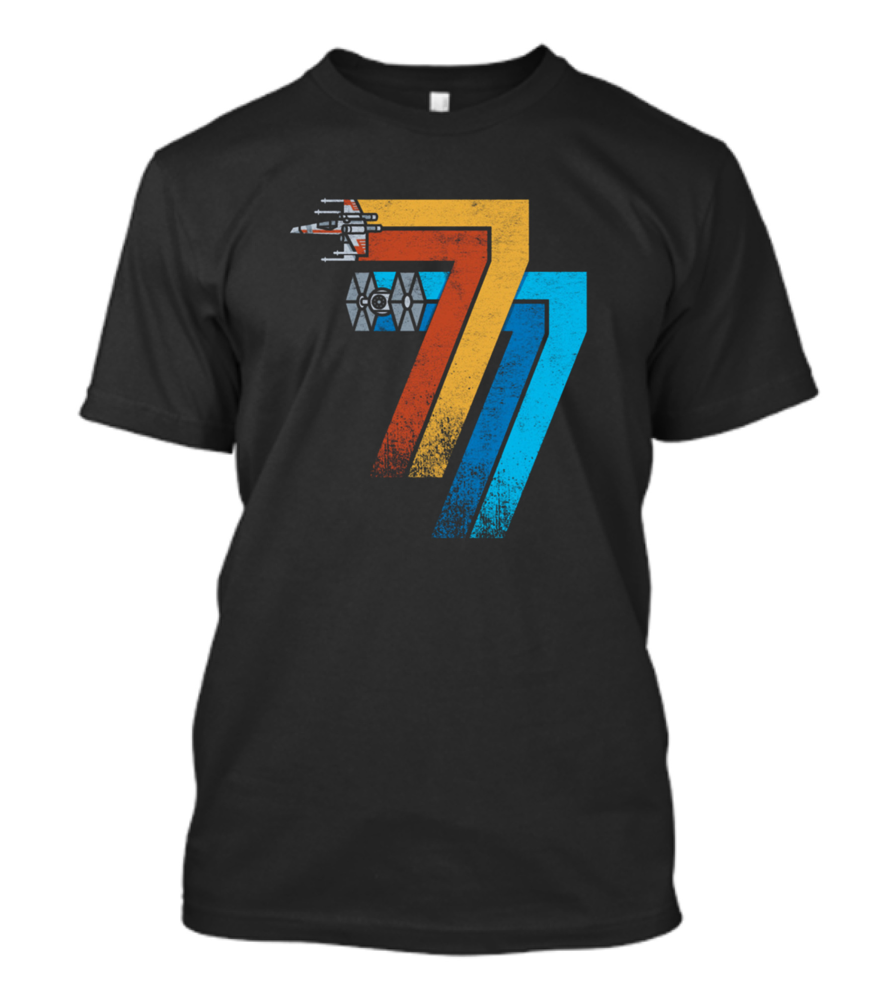 77 May 25Th Retro Starfighter TIE Iconic Spaceship T-Shirt