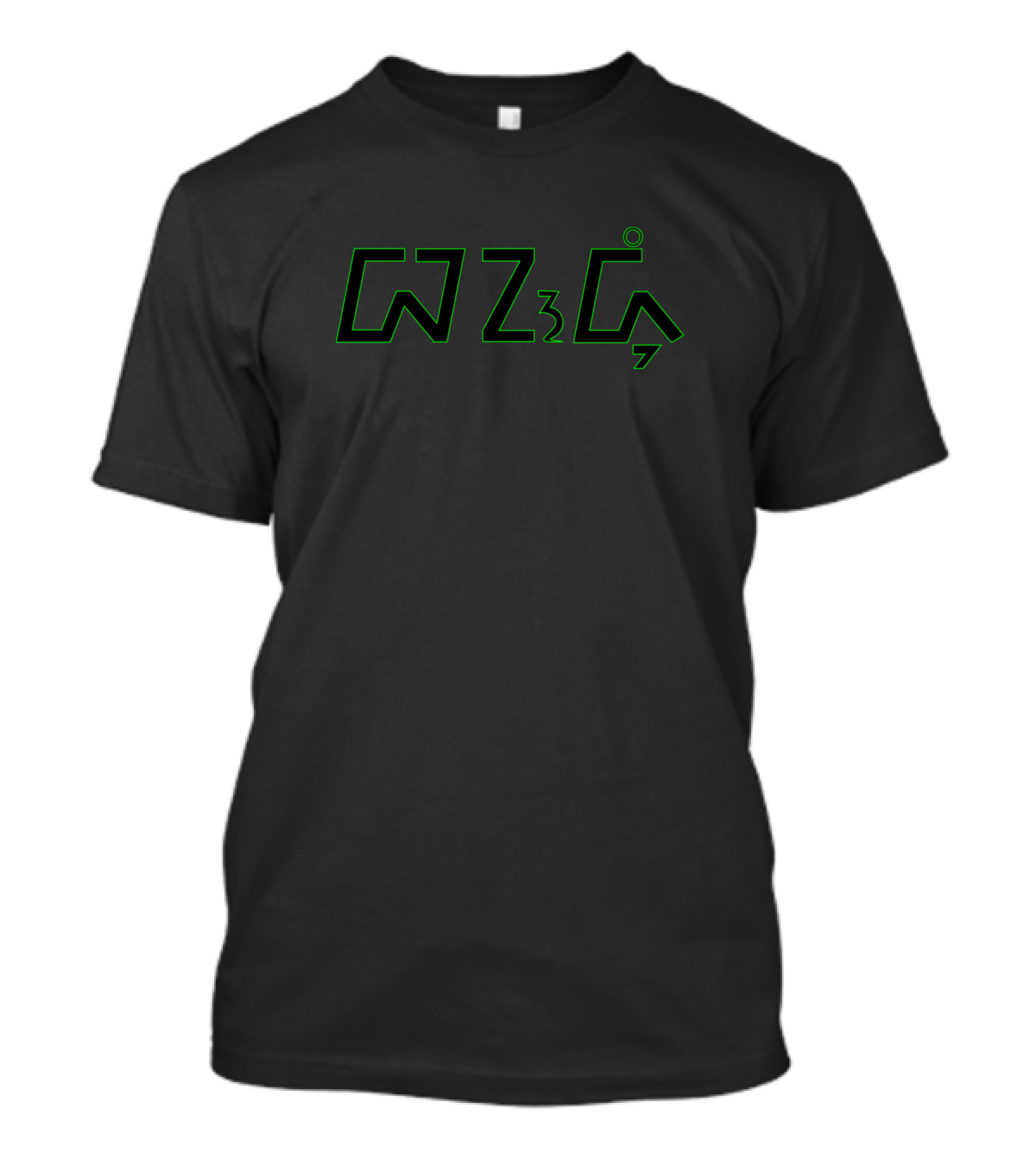 Sundanis Font Green Stylized Letters And Numbers T-Shirt