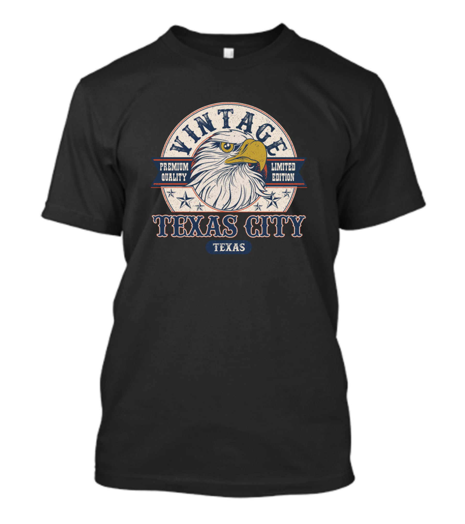 Vintage Eagle Texas City Texas T-Shirt