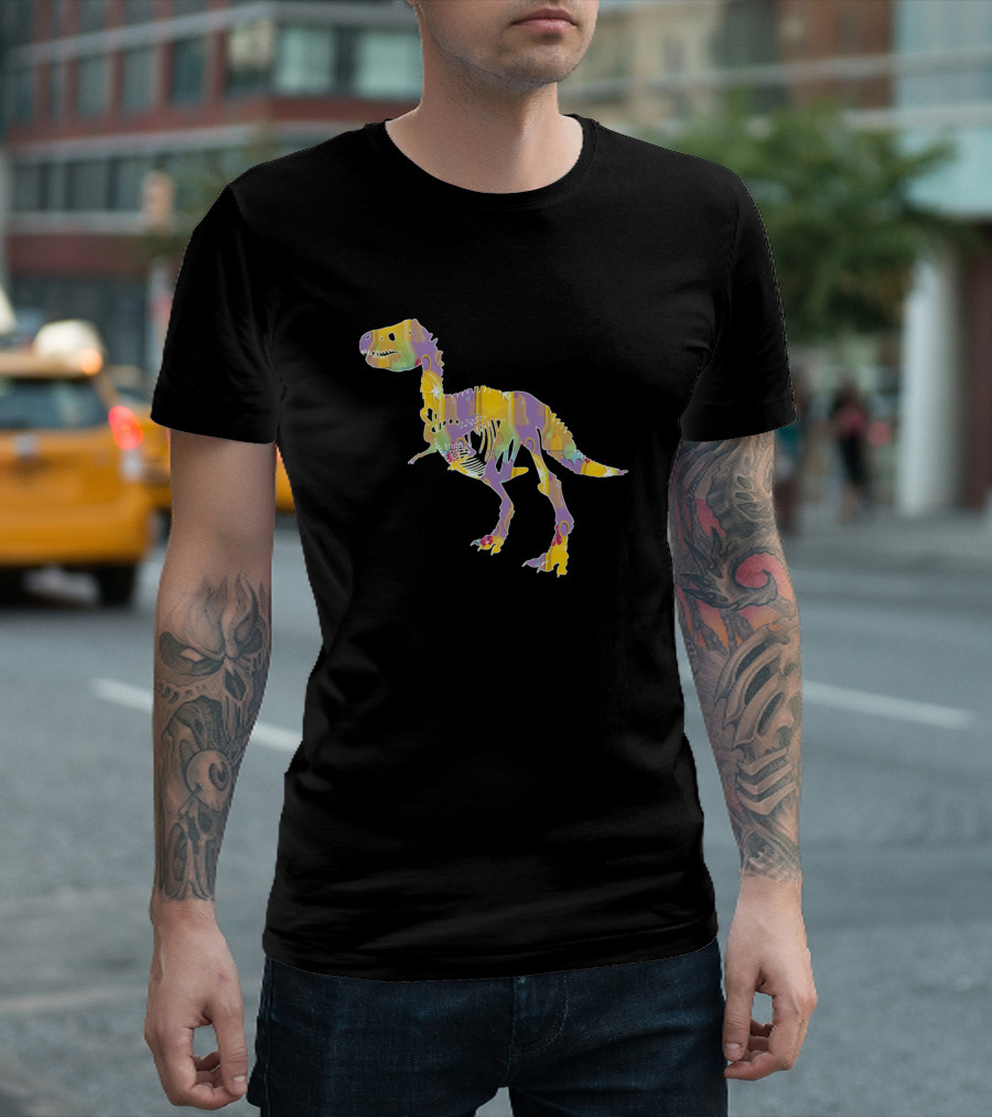 Tyrannosaurus Rex Colorful Skeleton T-Shirt
