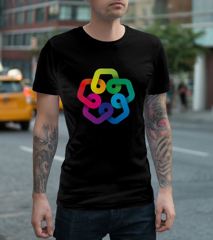 OpenAI Logo Rainbow Hexagon T-Shirt