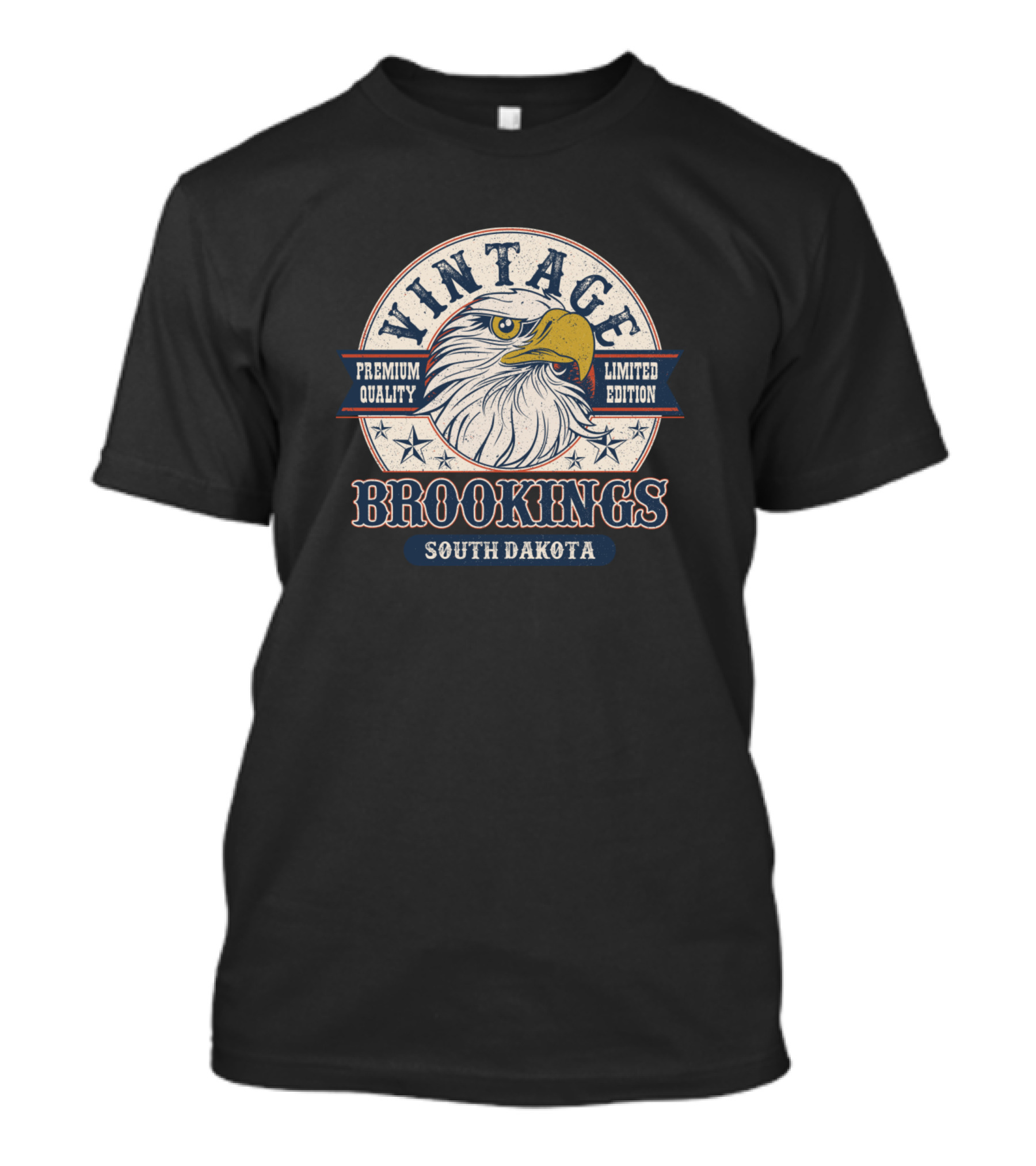Vintage Brookings South Dakota Eagle Premium Quality T-Shirt