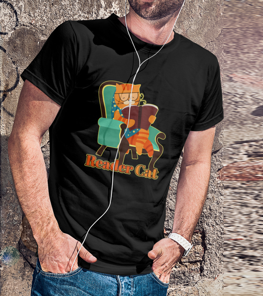 Reader Cat Kitten Kitty Reading Chair T-Shirt