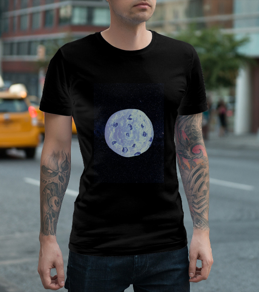 Moon Shaped Cookie Galaxy Stars T-Shirt