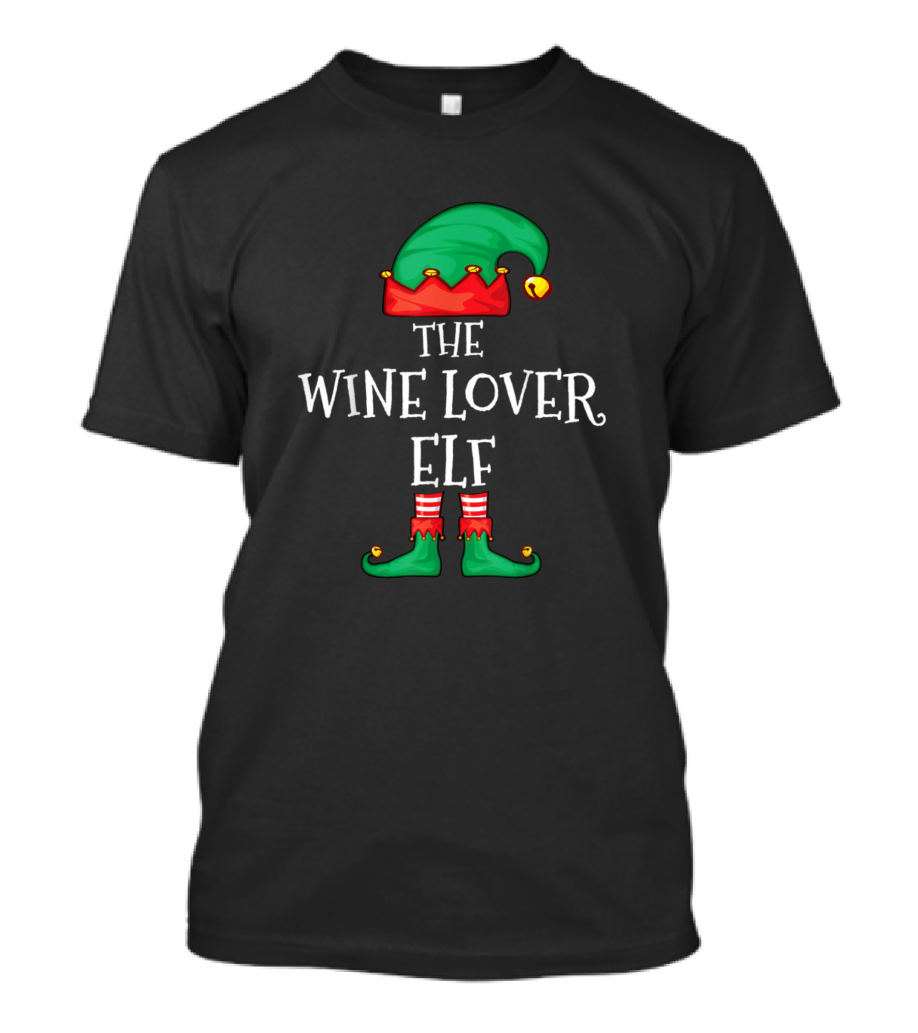 Funny Christmas Elf Family The Wine Lover Elf T-Shirt