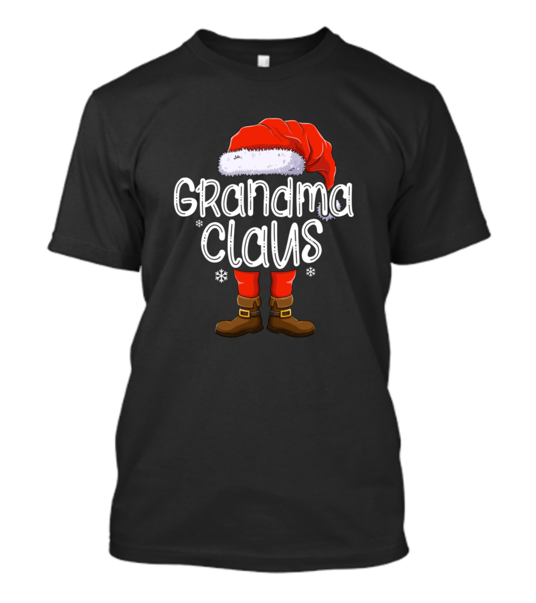Grandma Claus Santa Hat Matching Christmas Family Group T-Shirt