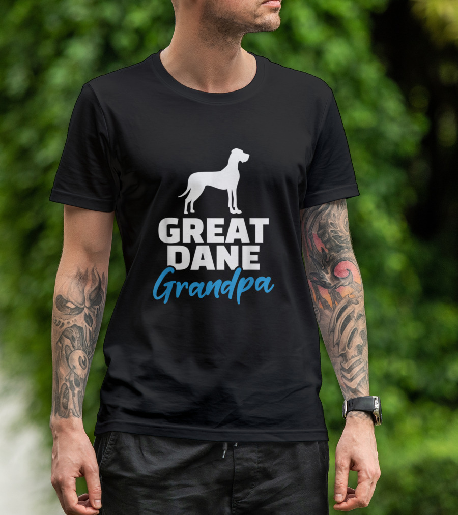 Great Dane Grandpa White T-Shirt