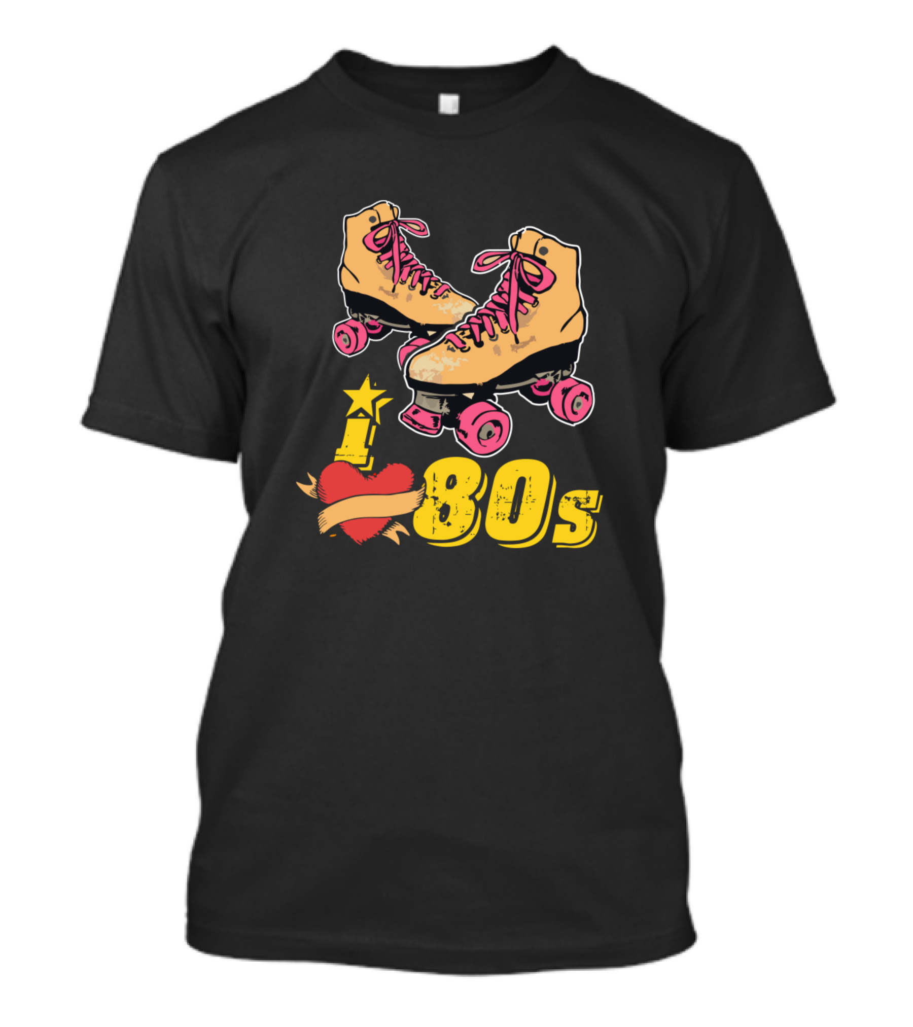 I Love 80s Retro Rollerskates 1980s Skate Lover T-Shirt