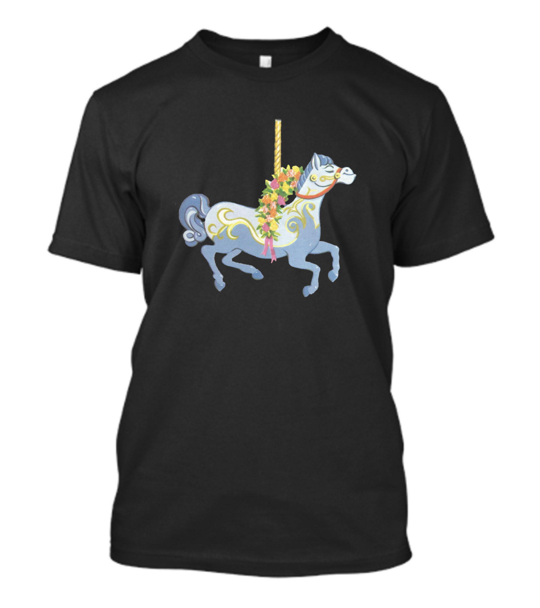 Jolly Holiday Carousel Horse Blossoms T-Shirt