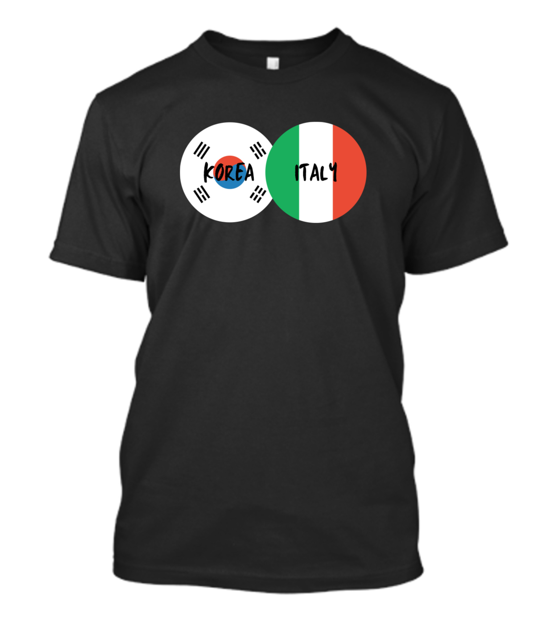 Korea Italy Flags Korean Italian Connection T-Shirt