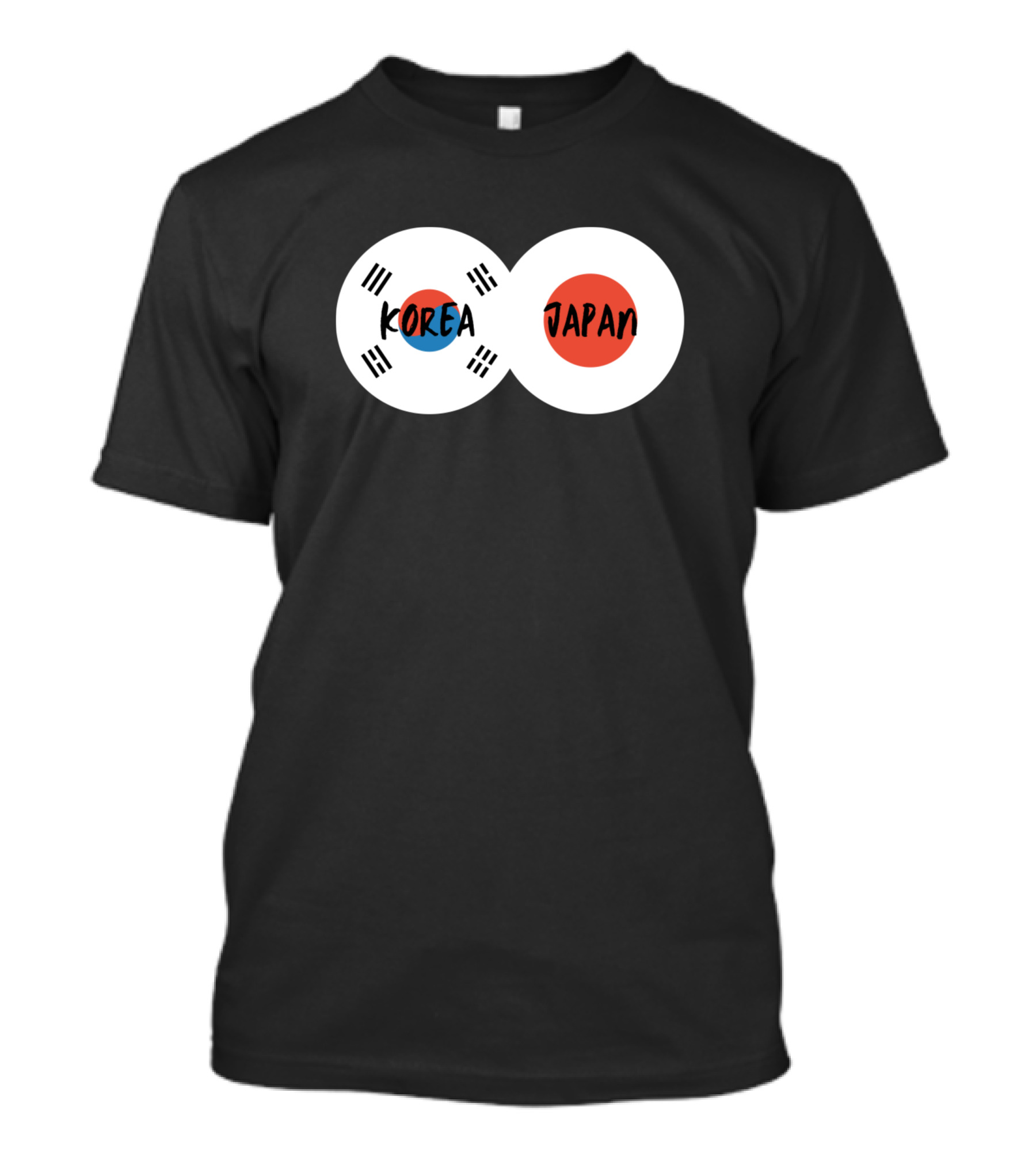 Korea Japan Korean Japanese Flag Elements T-Shirt