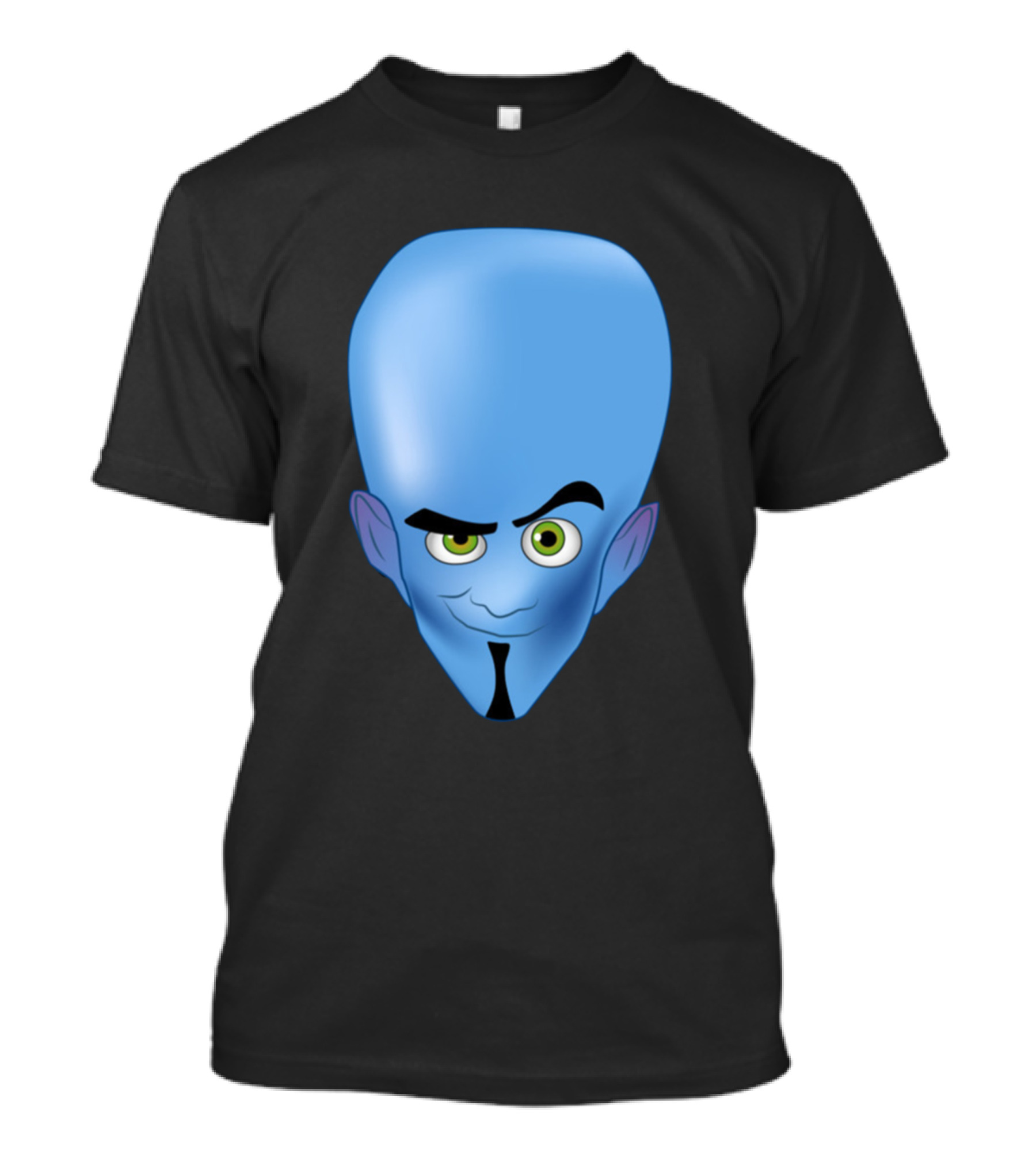 Megamind Blue Head With Green Eyes T-Shirt