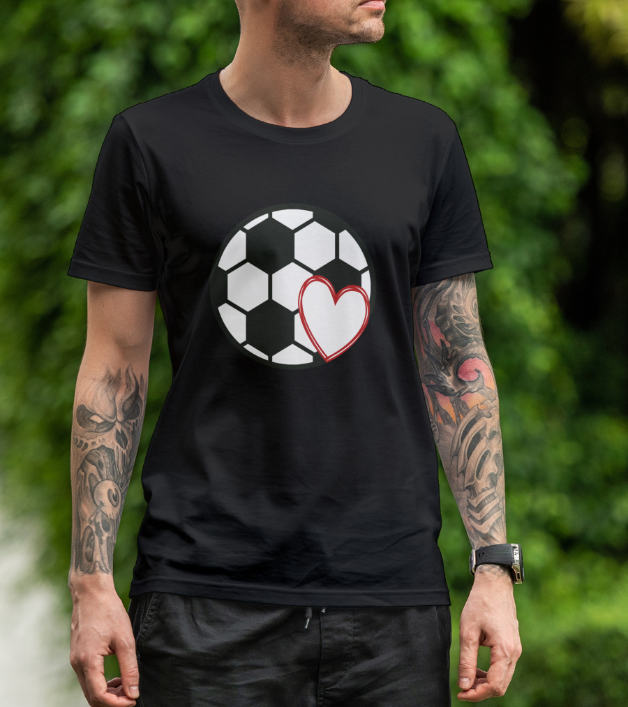 Soccer Ball With Heart T-Shirt