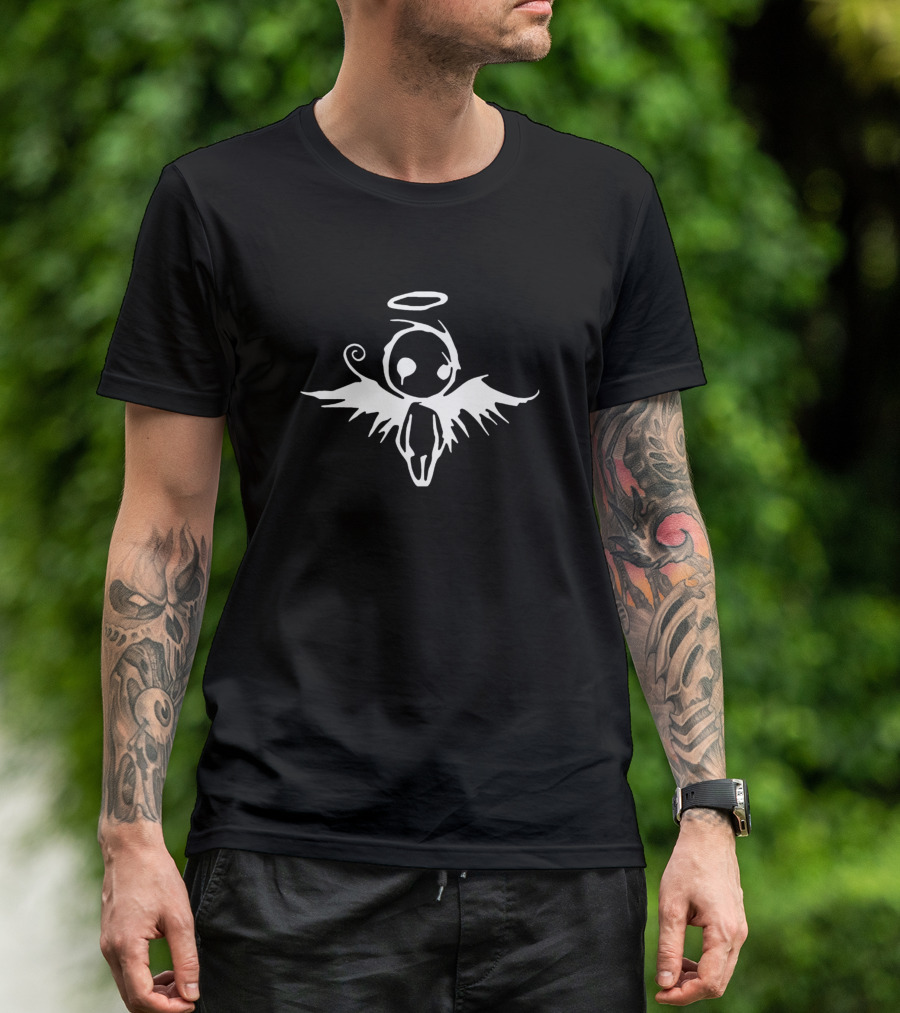 Voodoo Doll Angel Halo Wings Goth Rock Punk Gothic T-Shirt