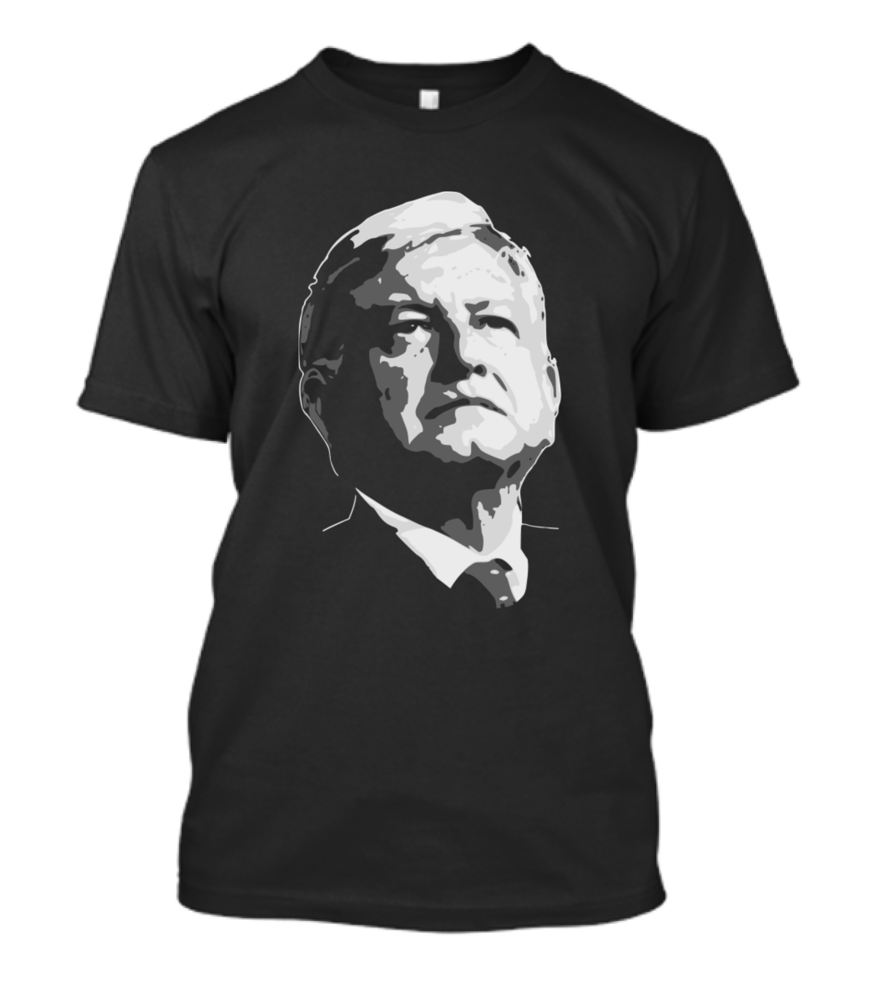 Amlo Monochrome Portrait Visionary T-Shirt