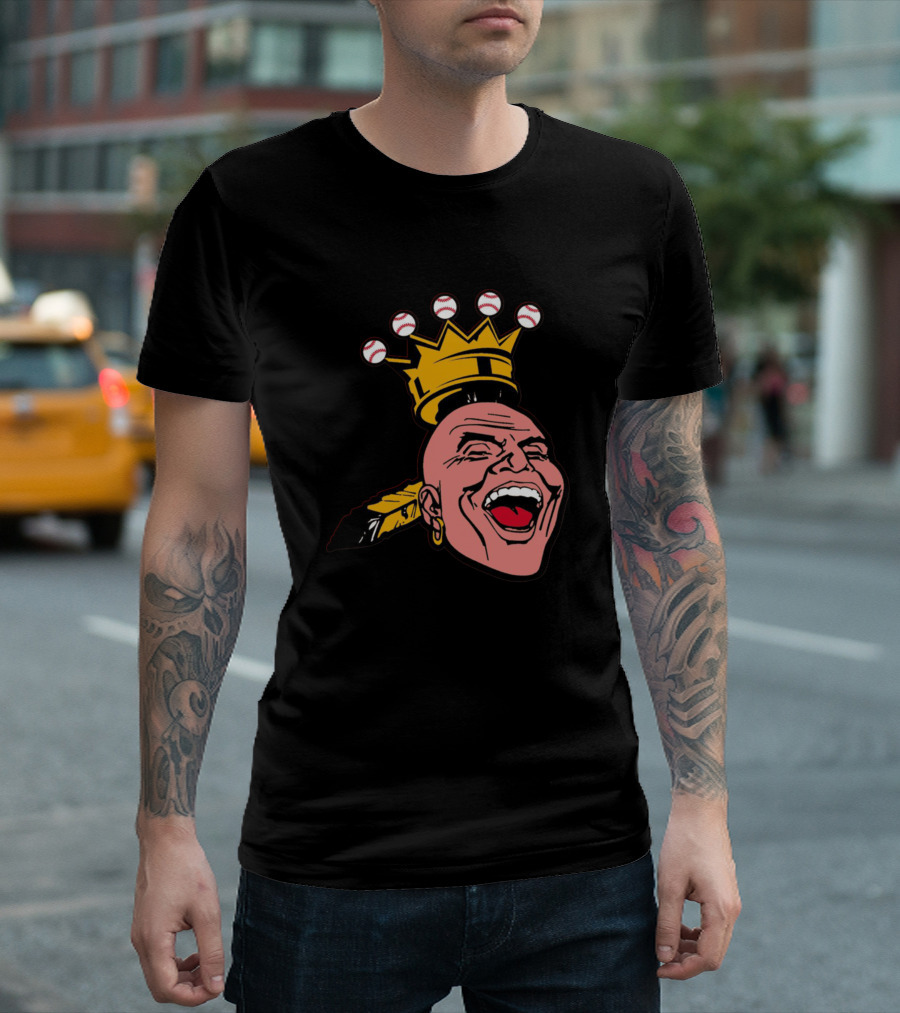 Braves King Baseball Crown Face T-Shirt