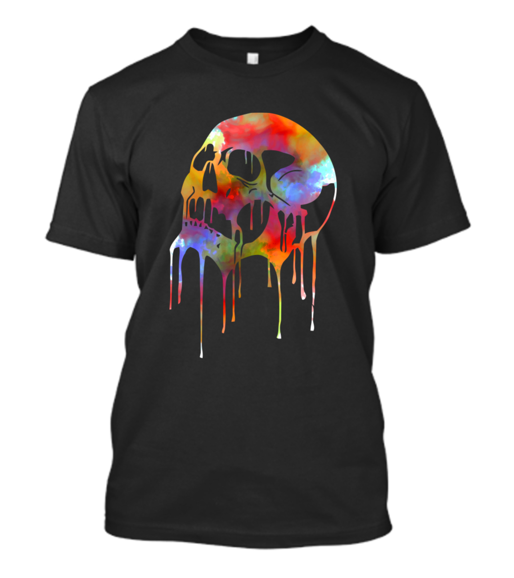 Colorful Dripping Skull T-Shirt