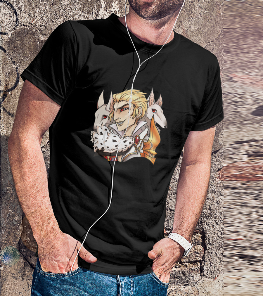 Count Lucio Character With Wolves From The Arcana Visual Novel Game T-Shirt