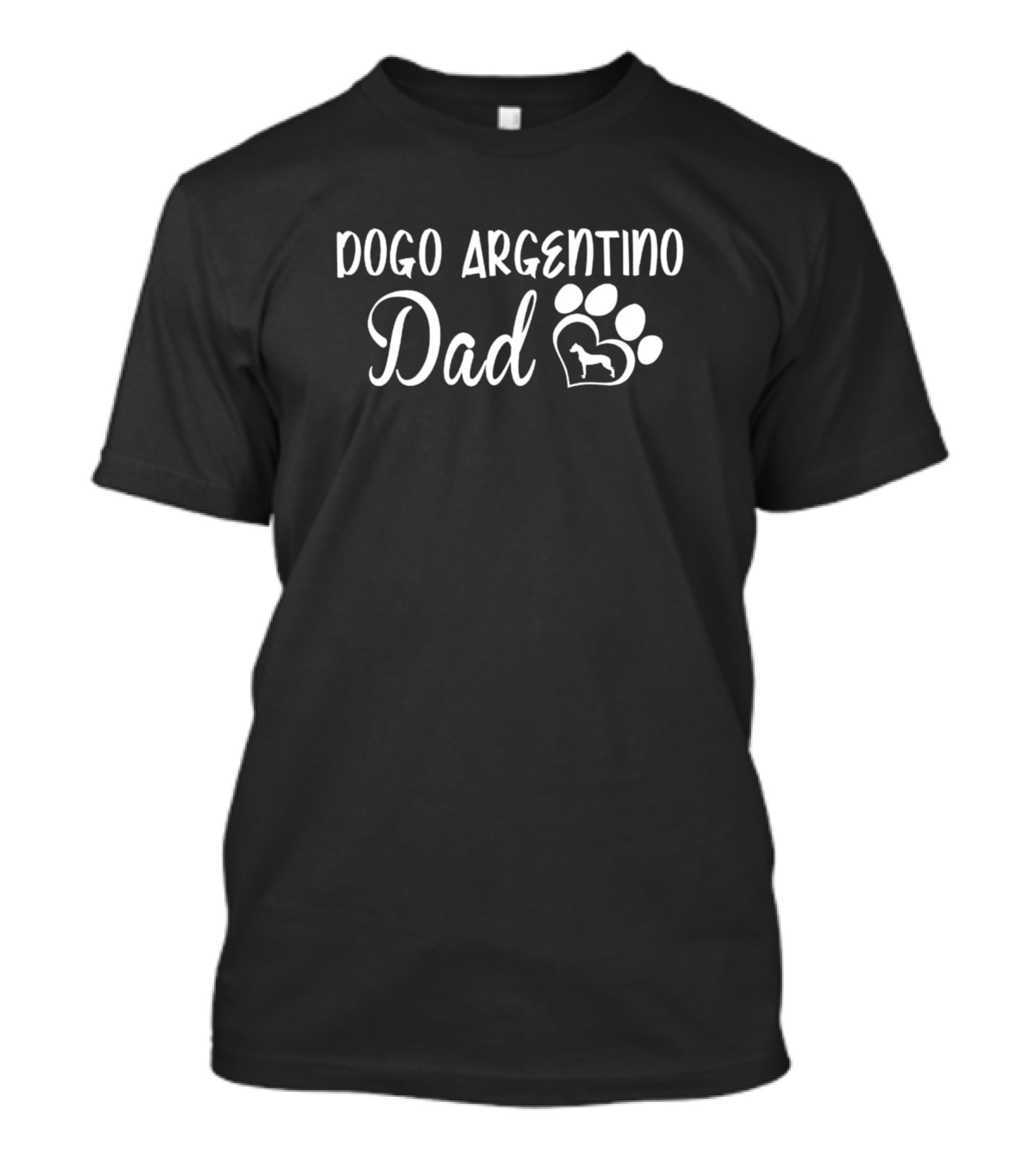 Dogo Argentino Dad Paw Heart T-Shirt